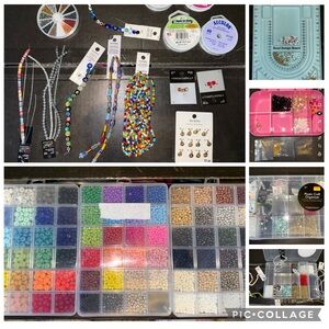 Colorful Bead Crafting Kit with Storage Boxes
